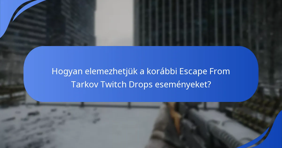 Milyen történelmi adatok állnak rendelkezésre az Escape From Tarkov Twitch Dropsról?