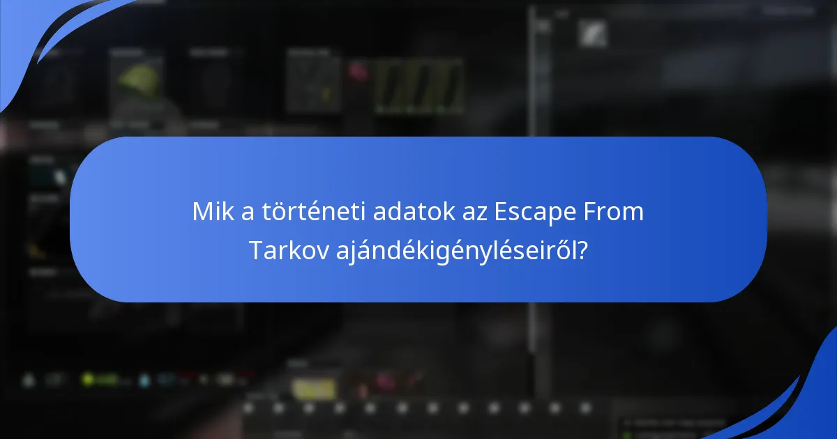 Hogyan befolyásolják az ajándékigénylések a felhasználói elköteleződést az Escape From Tarkovban?