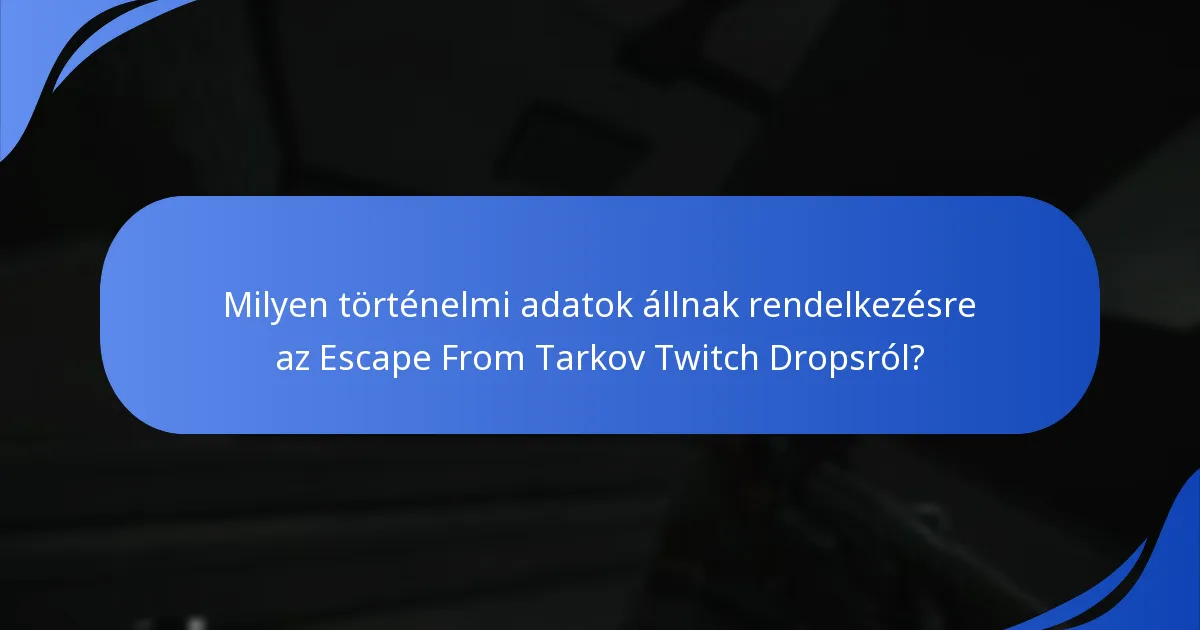 Milyen trendek jelentek meg az Escape From Tarkov Twitch Dropsban?